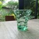 Vase art déco Pierre d'Avesn nid d'abeille vert
