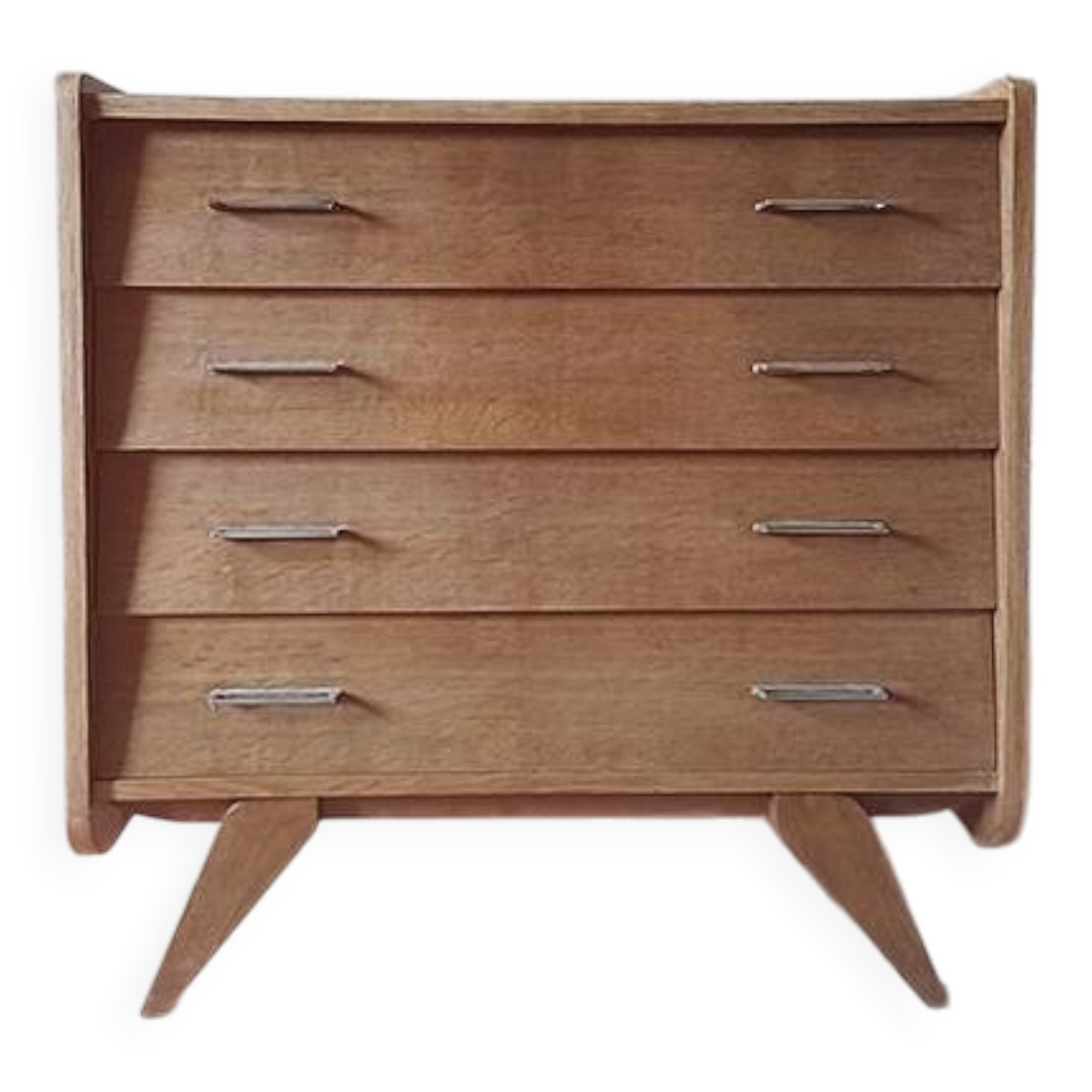 Commode vintage bois et pieds compas années 1950 1960