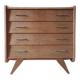 Commode vintage bois et pieds compas années 1950 1960