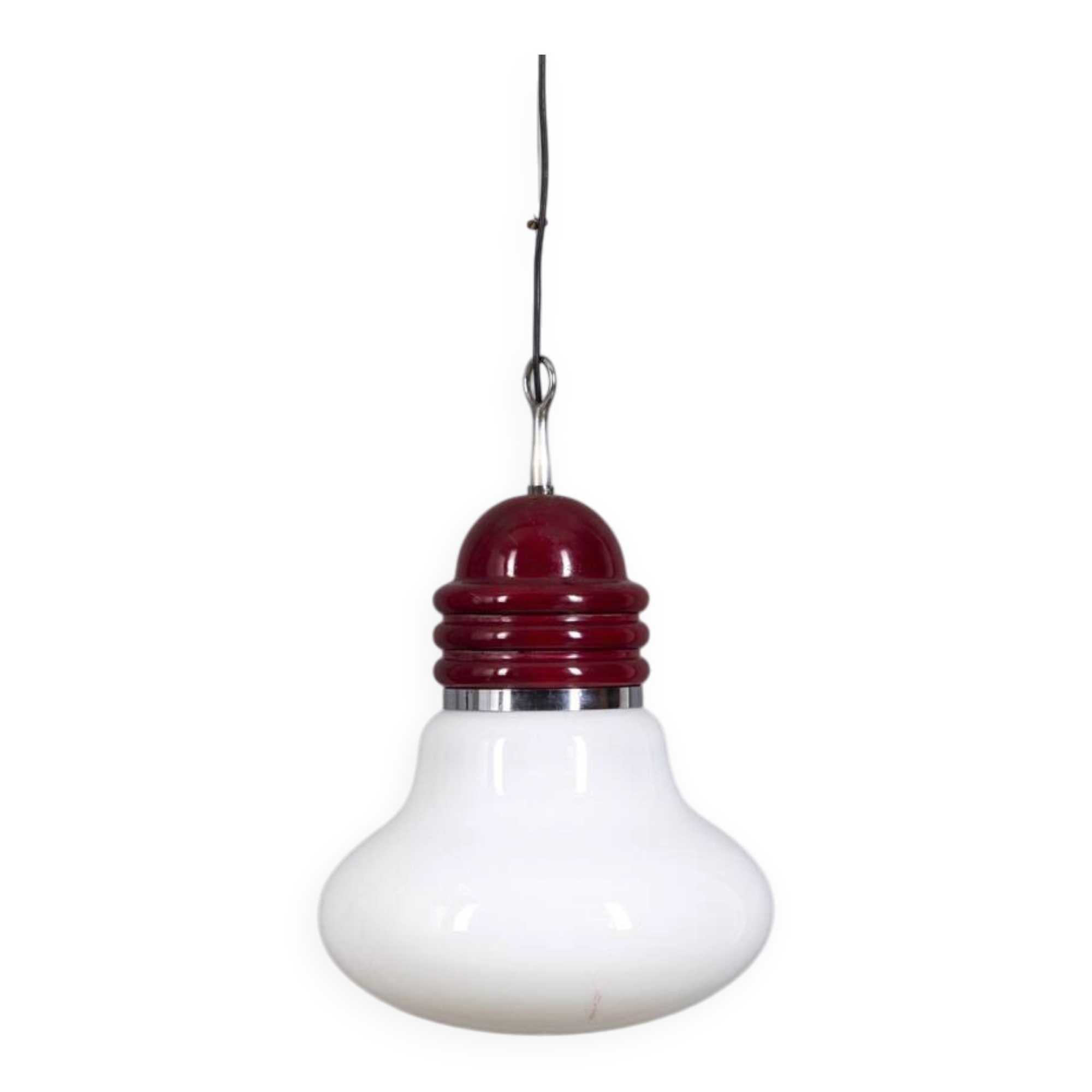Vintage Glass and Metal Arianna Pendant Lamp by Piero Brombin for Artemide,