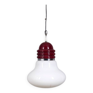 Vintage Glass and Metal Arianna Pendant Lamp by Piero Brombin for Artemide,