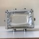 Cendrier cuir et verre moderniste design annees 50 60