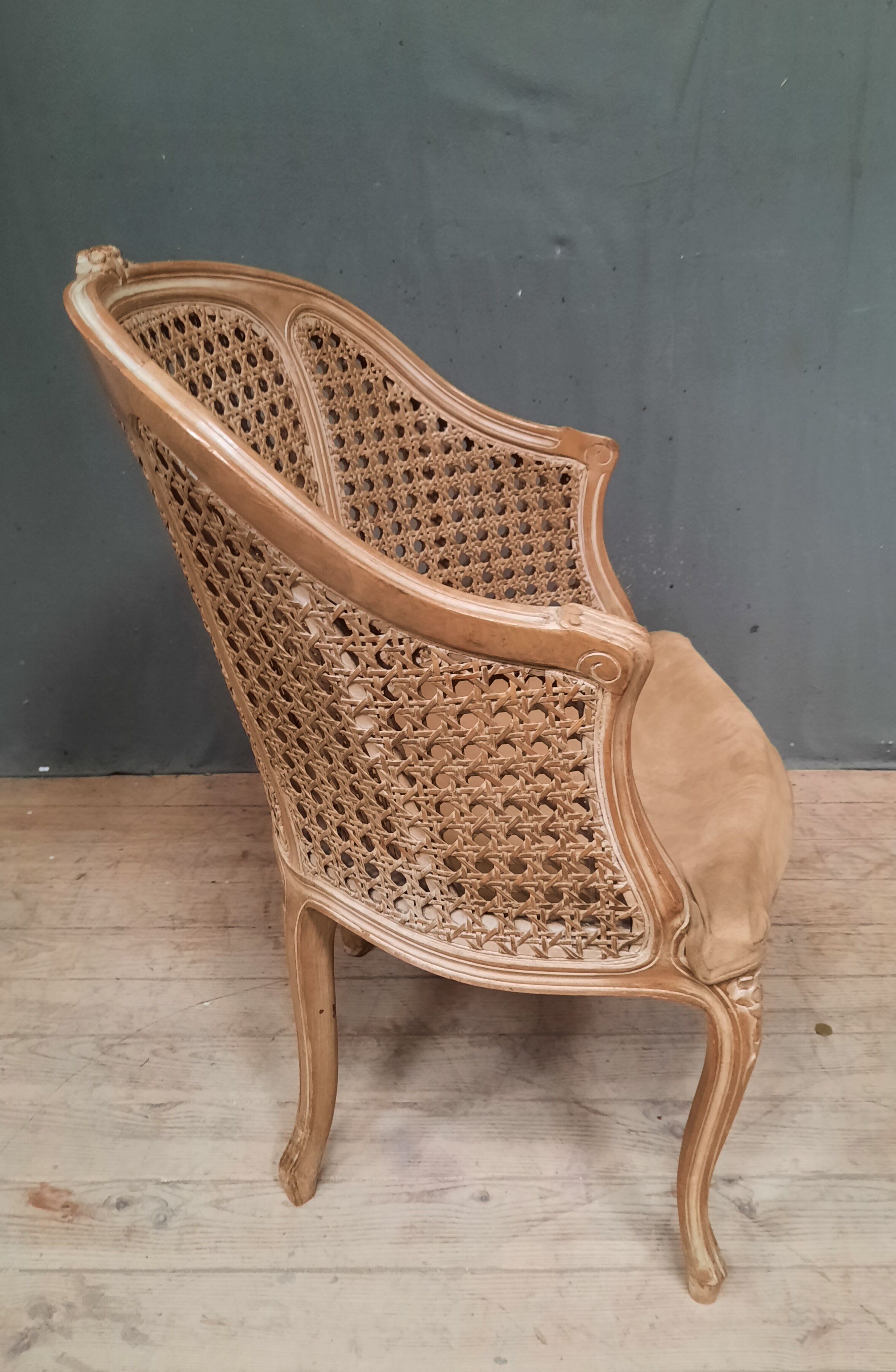 Louis XV style canned armchair