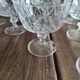Set of 10 vintage champagne glasses in molded glass