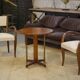 Pair of bridge armchairs in walnut and cream boucle fabric, early 20th century.