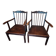 Paire de fauteuils anciens « Éventail » en bois– fin XIXe / début X