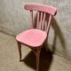 Imperfect pink bistro chair
