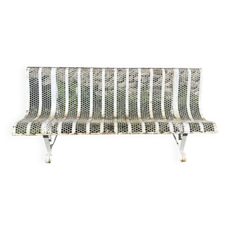 Public bench, street furniture, wrought iron garden bench