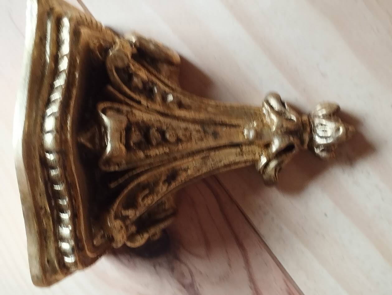 Page 1 of 7 Small wall console in rocaille style – patinated gold decor, Louis style