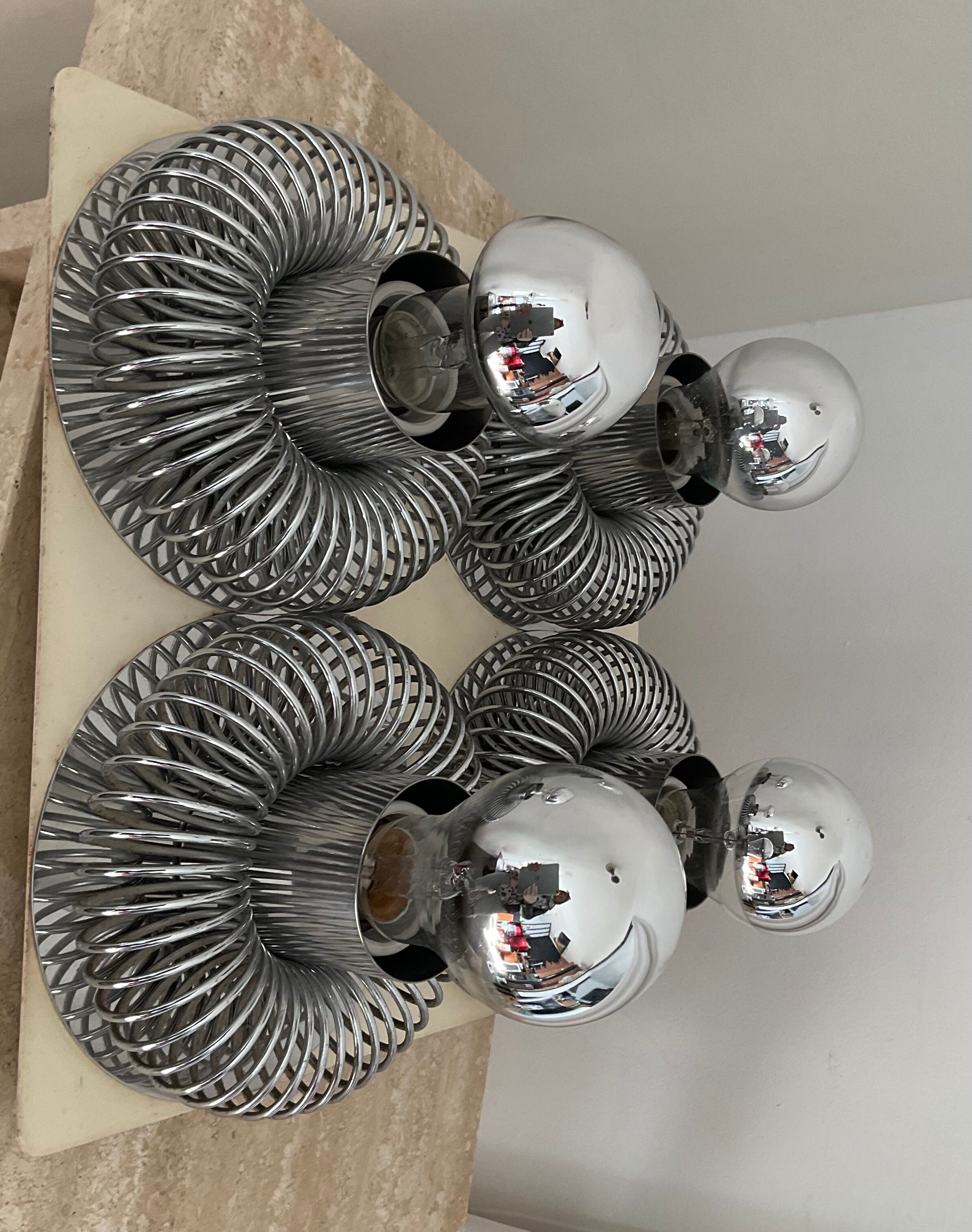 Wall lamp Spring Andréa Lazzari 60s