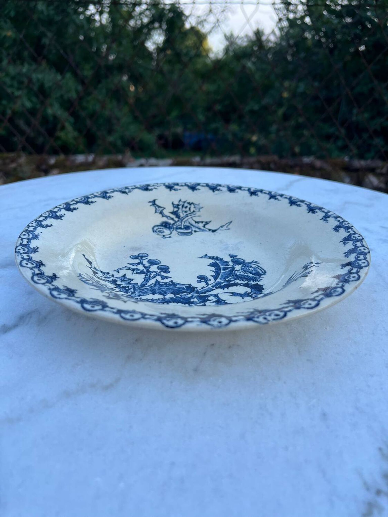 Gien Chardon iron earthenware soup plate