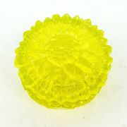 Art Deco bonbonniere, pressed uranium glass, Czechoslovakia, 1950s