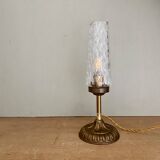 Vintage glass globe table lamp