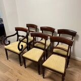 Set of 6 antique mahogany dining chairs