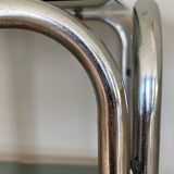 Very beautiful chrome and smoked glass side table