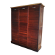 Vintage triple curtained filing cabinet, old 1930