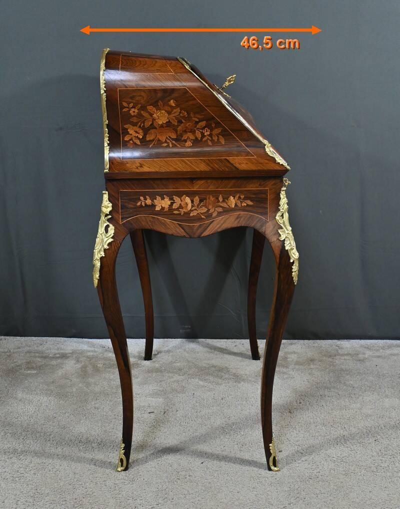 Rosewood Lady's Desk, Louis XV Style – Part 2 of the 19th Century
