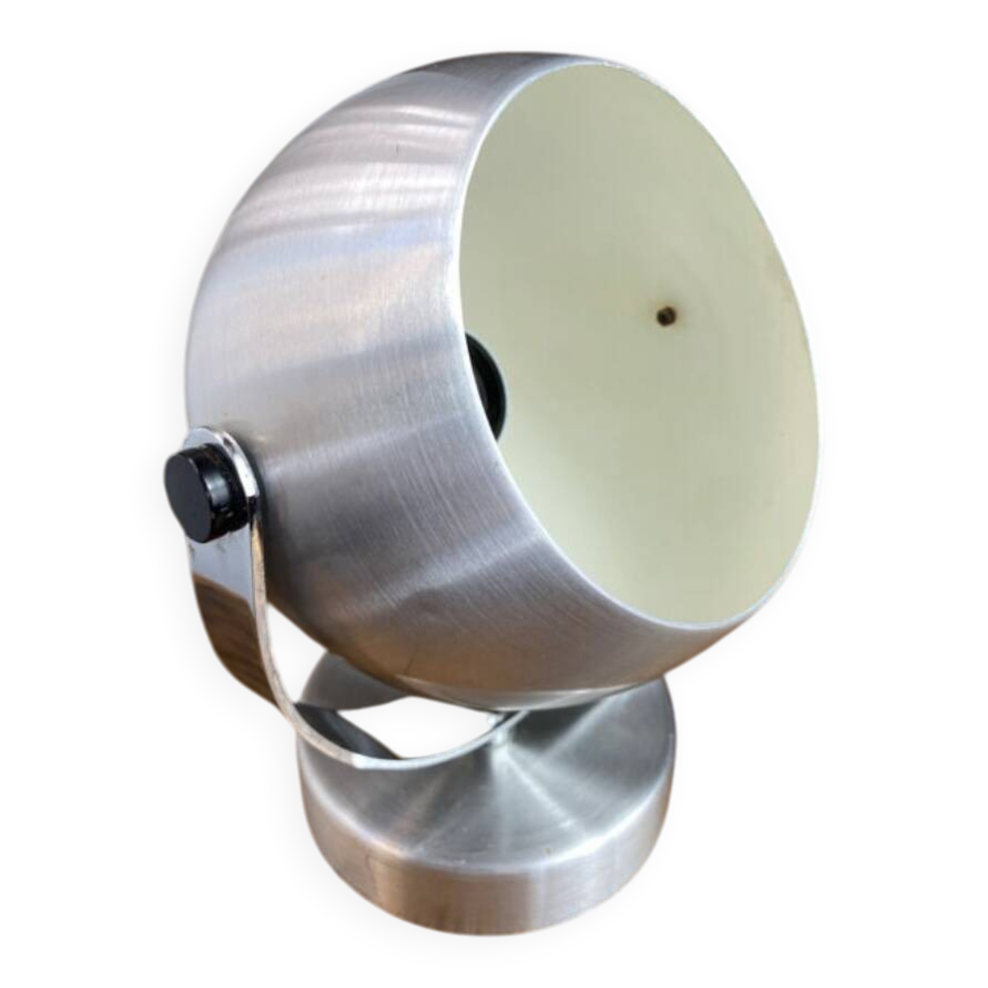 Eye Ball brushed aluminium Space Age lamp or wall light