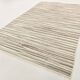 8x11 Brown Beige Minimalist Handmade Wool Kilim Rug, 226x350Cm