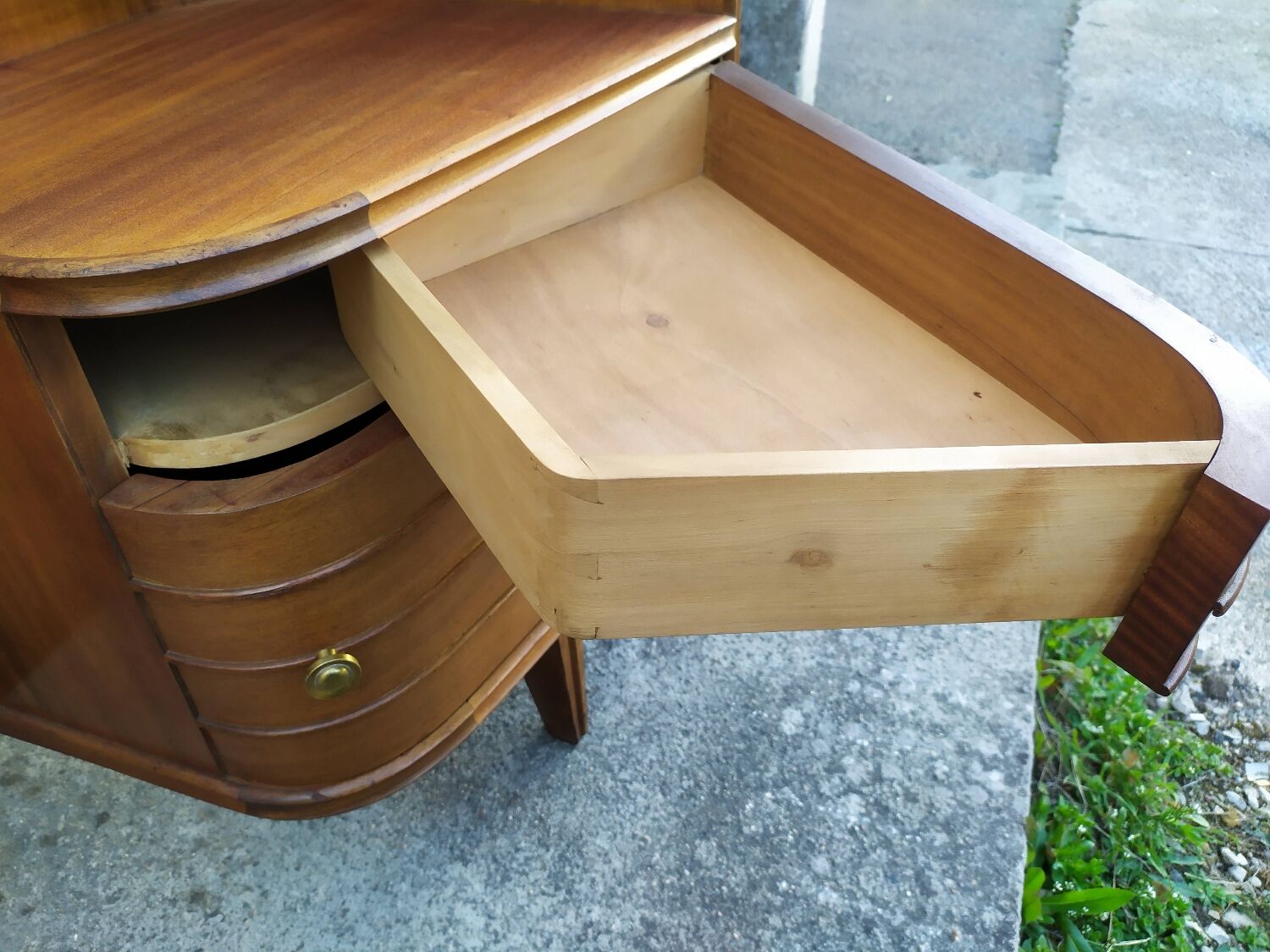 Vintage headboards and bedside tables