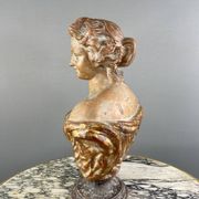 Buste Féminin En Terre Cuite, Italie, XXe Siècle