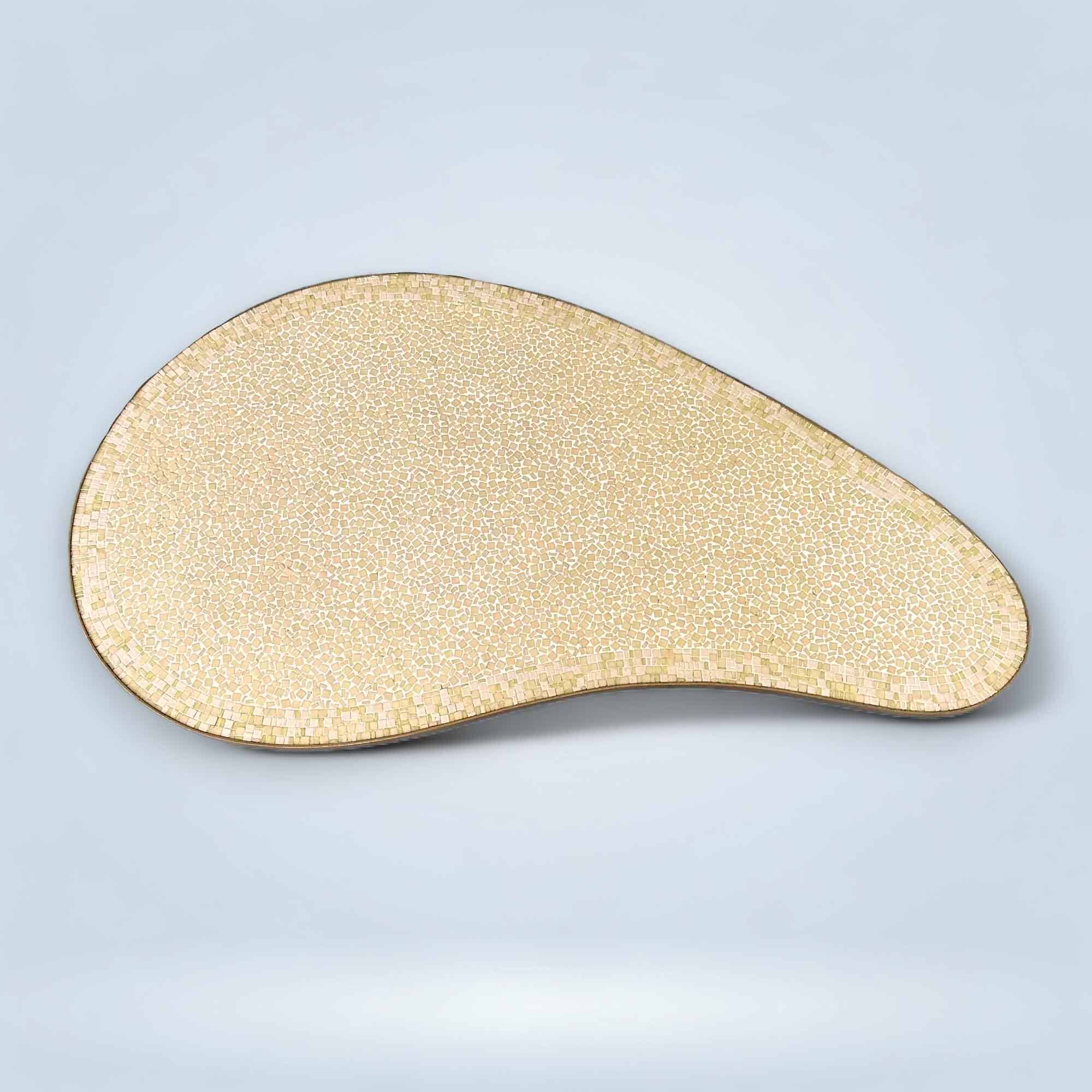 Kindey Shaped Coffee Table with Mosaic Tiles