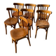 Set of 7 bistro chairs with curved backs