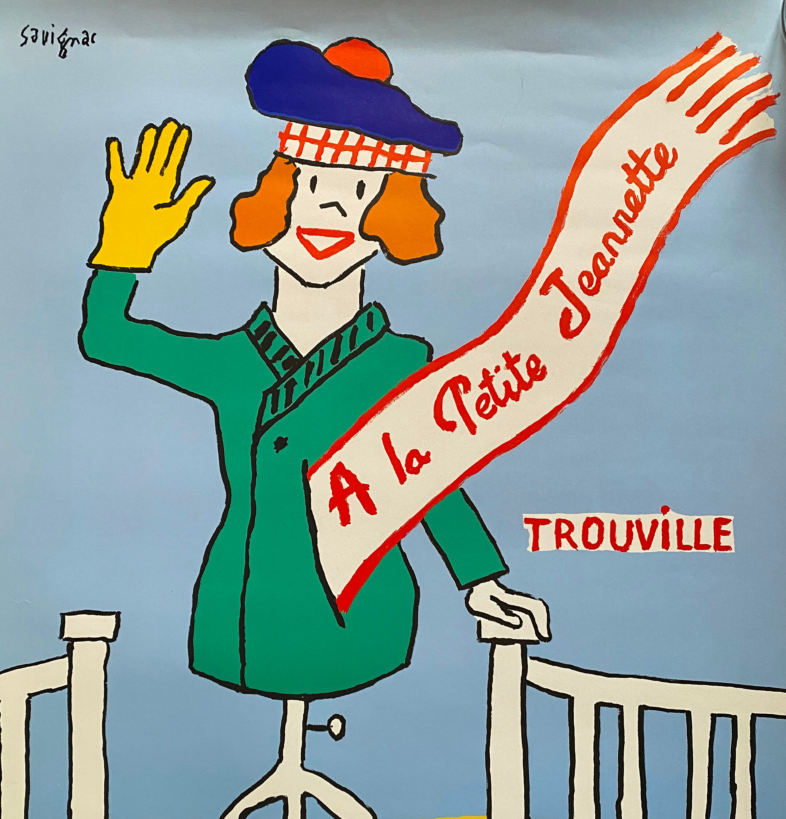 Original poster "A la petite Jeannette" Trouville, Raymond Savignac 46x61cm 1990