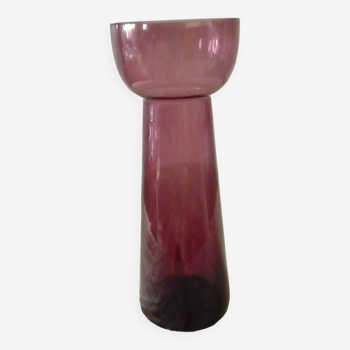 Vintage 70's colored glass hyacinth vase