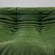 Togo chaise lounge in green leather attributed to Michel Ducaroy for Ligne Roset, 1974