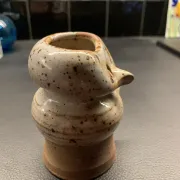 Owl-shaped zoomorphic vase in stoneware – Jacques Pouchain, Dieulefit Workshop