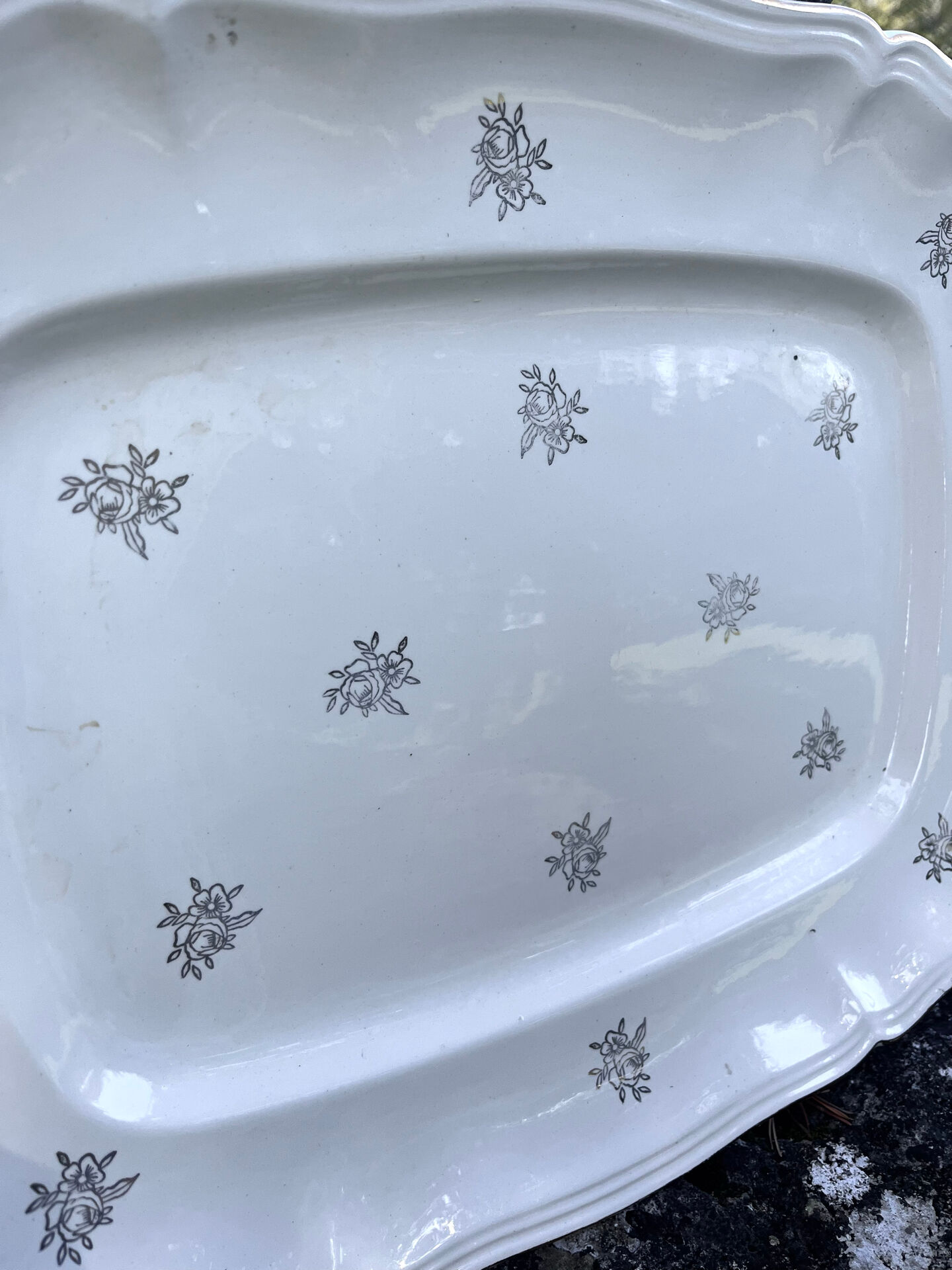 French Sanguimines Porcelain Serving Platters (Set of 2)