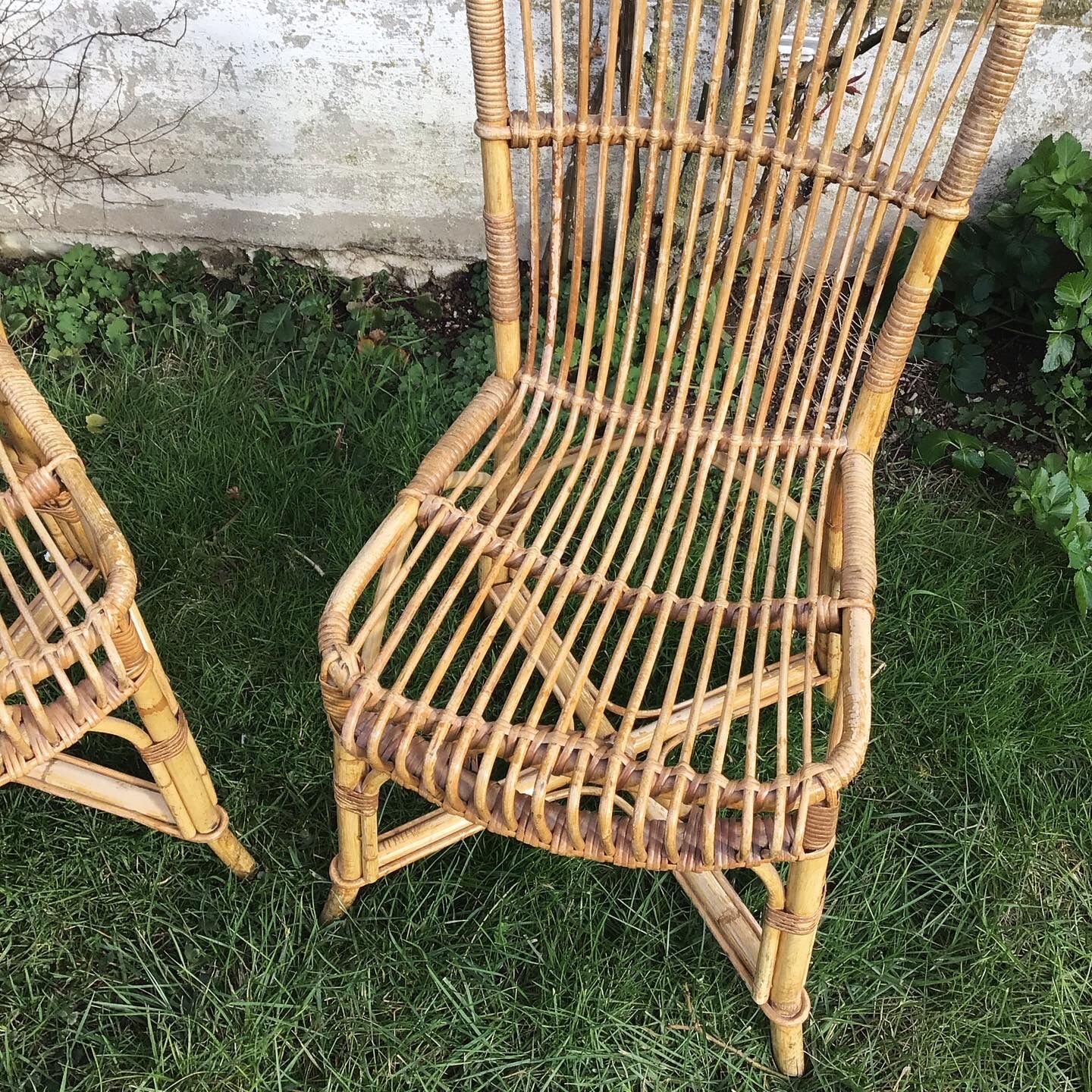 Pair of rattan chairs