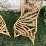 Pair of rattan chairs