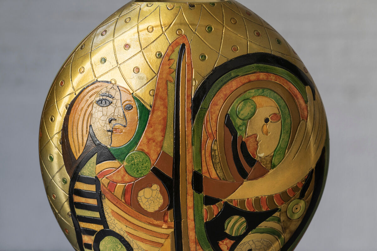 Modernist vase with Picasso inspired ornaments, 1970’s
