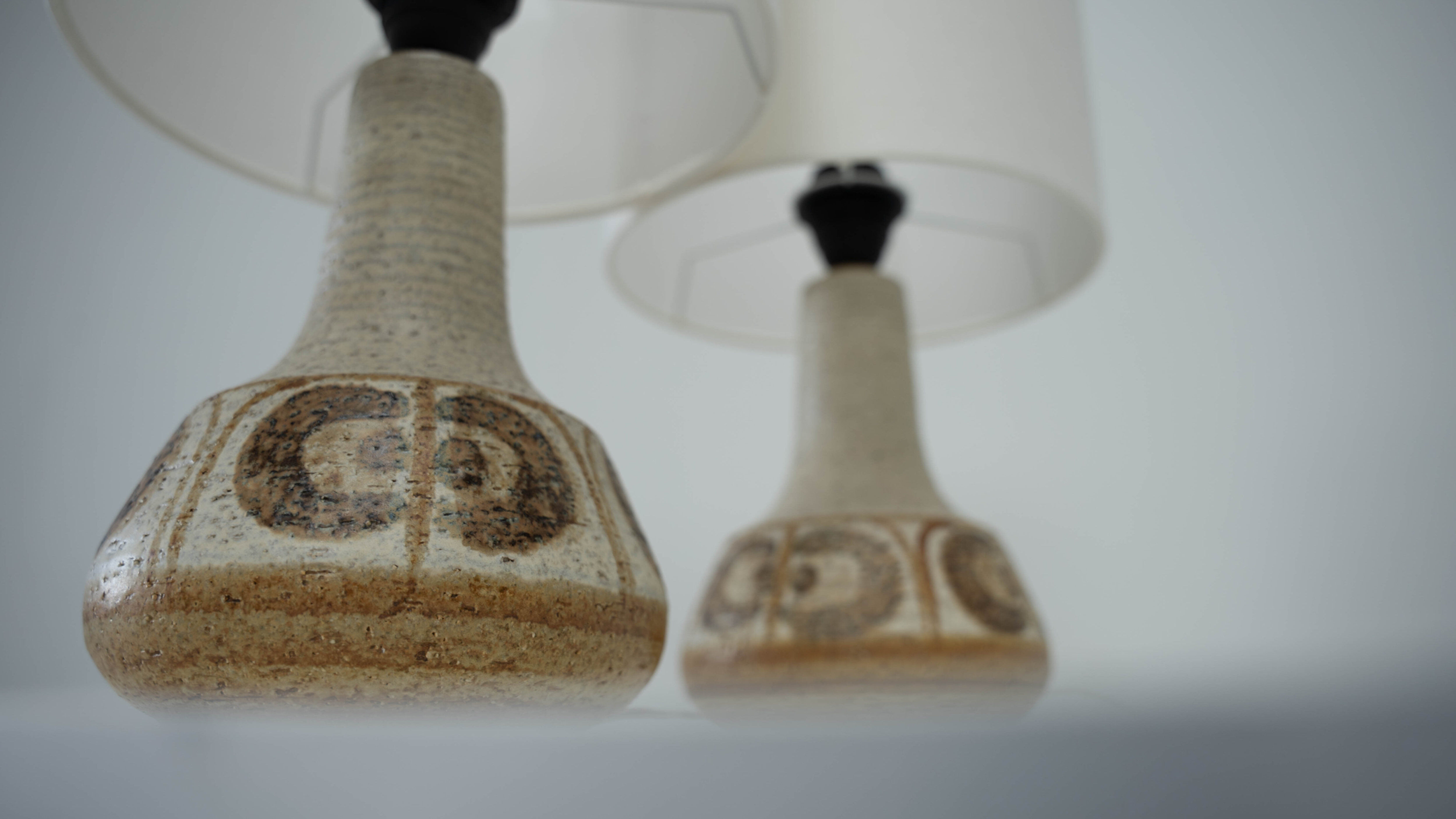 Set of two ceramic Svend Aage Jensen table lamps