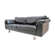 Scandinavian sofa in black leather