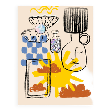 Illustration « Petits trésors  » A4