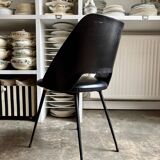 Chair in black faux leather