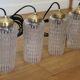 4 baladeuses / suspensions verre laiton 1960