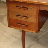 Bureau scandinave double face en teck, 1960