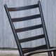 Rocking- vintage flesh blackened wood and rope Italy 1960