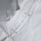 Hand embroidered pillow taie LV scalloped edge