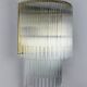 2-tier Venini tubular wall sconce, hand-blown Murano glass, Italy, 1970s