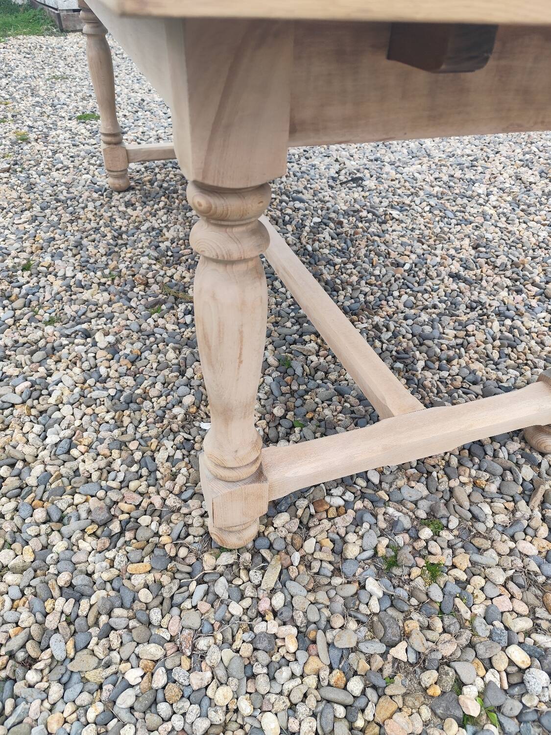Farmhouse table with two extensions