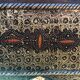 2 tabourets/ poufs orientaux bois/ metal/ cuir