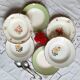 Old mismatched earthenware soup plates