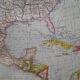 A geographical map from Atlas Quillet 1925 map: United States and Central America physical