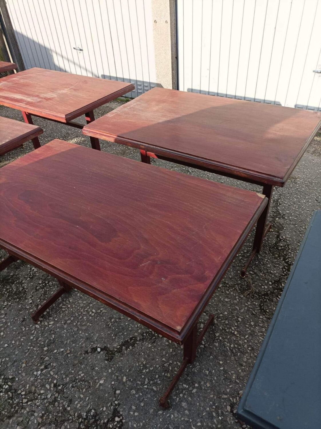 Bistro lot 9 tables and 16 chairs mahieu Jule bry