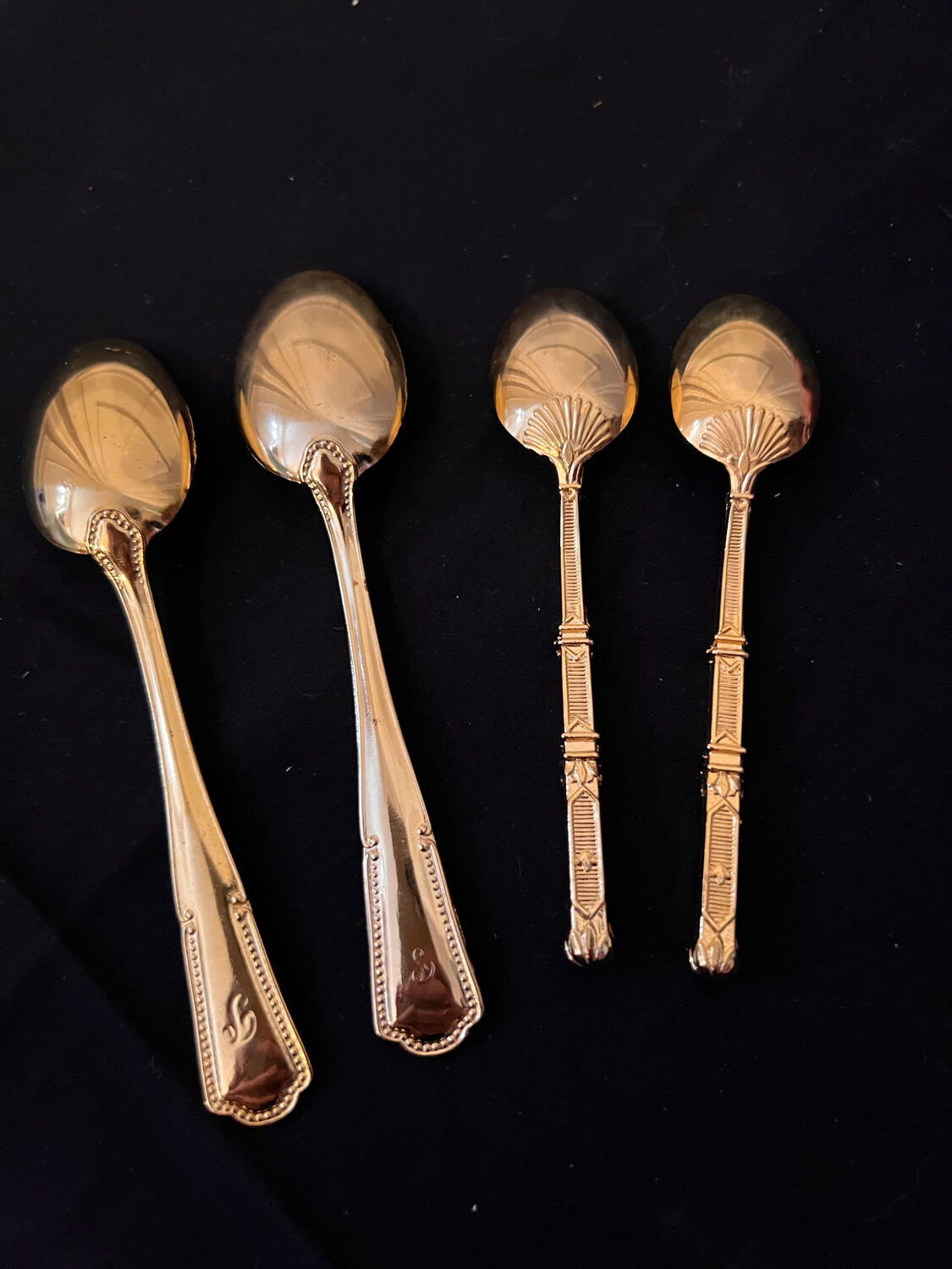 6 golden Alfénide moka spoons